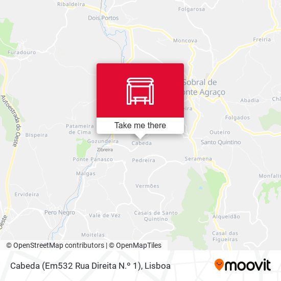 Cabeda (Em532 Rua Direita N.º 1) map