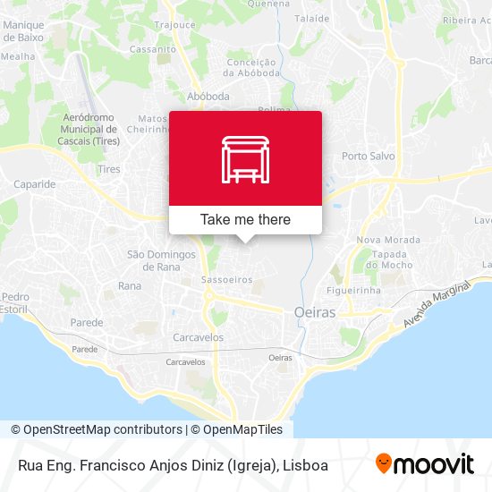 Rua Eng. Francisco Anjos Diniz (Igreja) mapa