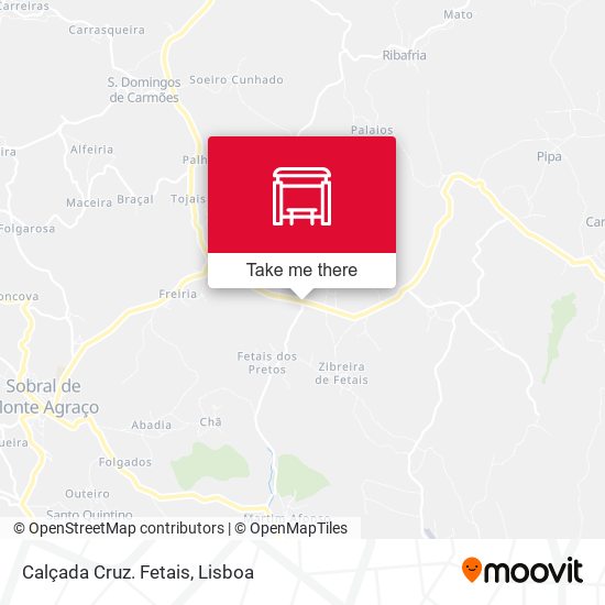 Calçada Cruz. Fetais map