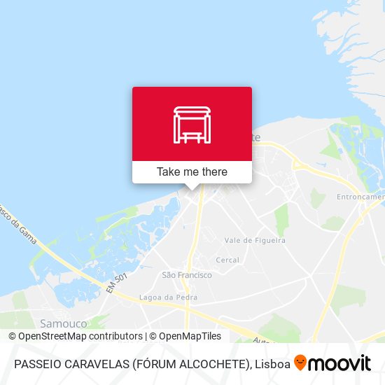 PASSEIO CARAVELAS (FÓRUM ALCOCHETE) mapa