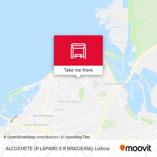 ALCOCHETE (R LÁPARO X R BRACIEIRA) mapa