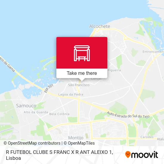 R FUTEBOL CLUBE S FRANC X R ANT ALEIXO 1 map