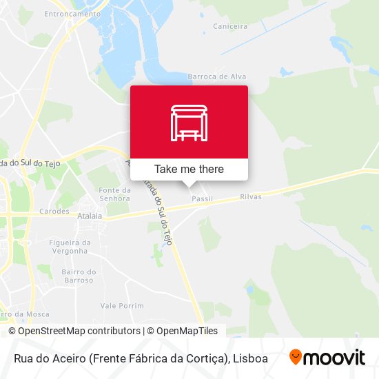 Rua do Aceiro (Frente Fábrica da Cortiça) map
