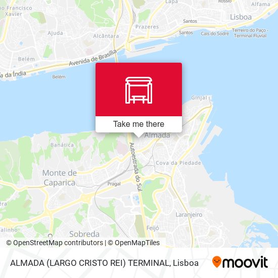 ALMADA (LARGO CRISTO REI) TERMINAL mapa