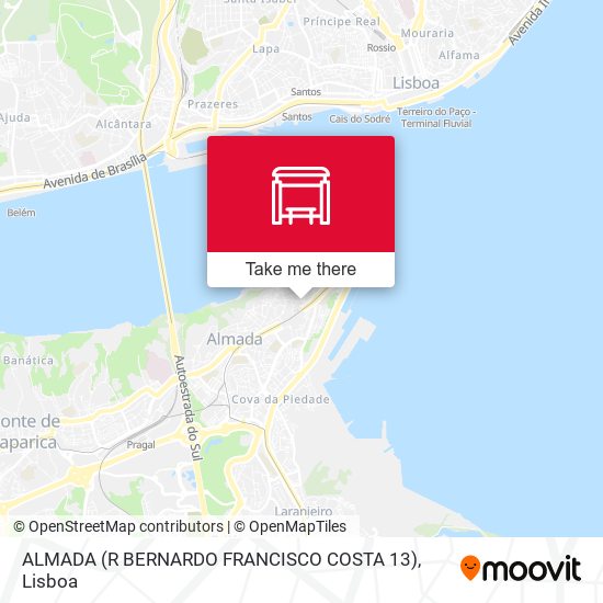 ALMADA (R BERNARDO FRANCISCO COSTA 13) map