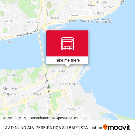 AV D NUNO ÁLV PEREIRA PÇA S J BAPTISTA map