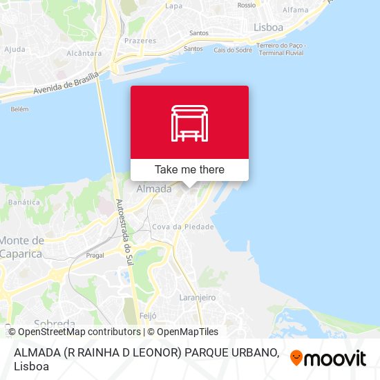 ALMADA (R RAINHA D LEONOR) PARQUE URBANO map