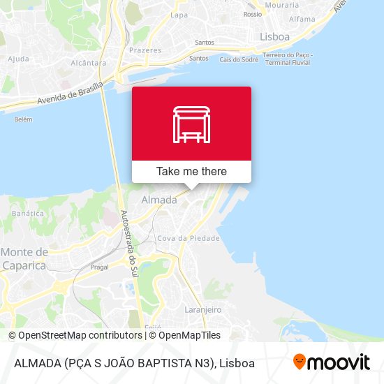 ALMADA (PÇA S JOÃO BAPTISTA N3) mapa