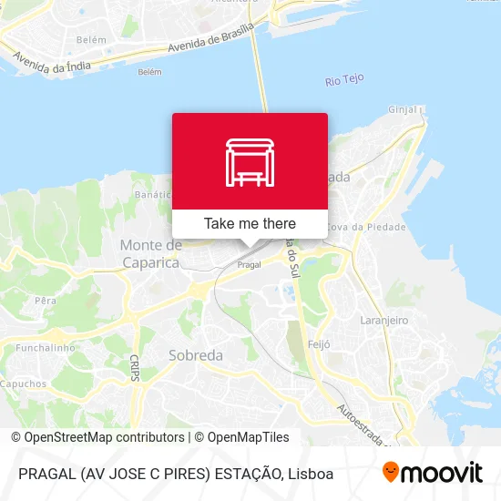 PRAGAL (AV JOSE C PIRES) ESTAÇÃO map
