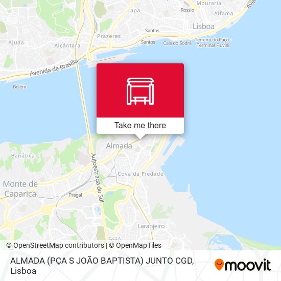 ALMADA (PÇA S JOÃO BAPTISTA) JUNTO CGD mapa