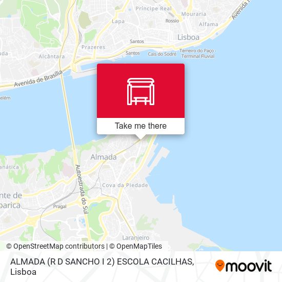 ALMADA (R D SANCHO I 2) ESCOLA CACILHAS mapa