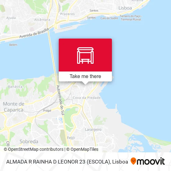 ALMADA R RAINHA D LEONOR 23 (ESCOLA) map