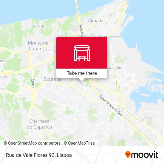 Rua de Vale Flores 93 mapa