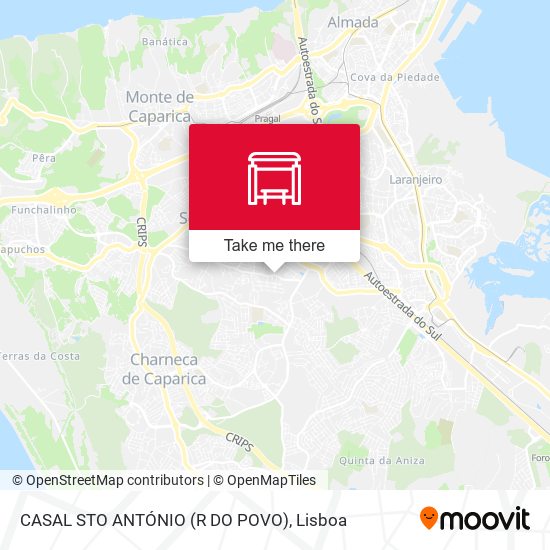 CASAL STO ANTÓNIO (R DO POVO) mapa