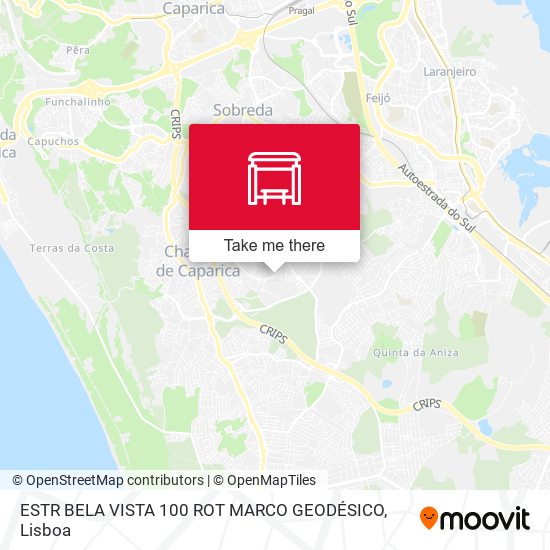 ESTR BELA VISTA 100 ROT MARCO GEODÉSICO mapa