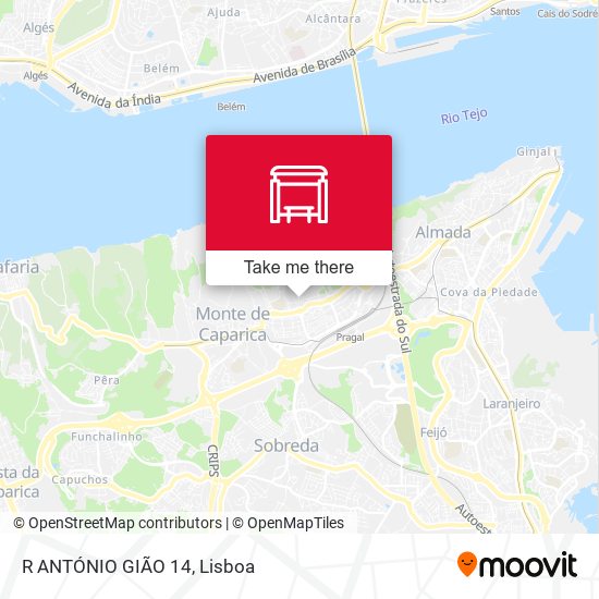 R ANTÓNIO GIÃO 14 mapa
