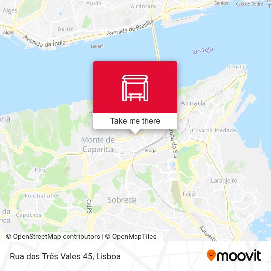 Rua dos Três Vales 45 map