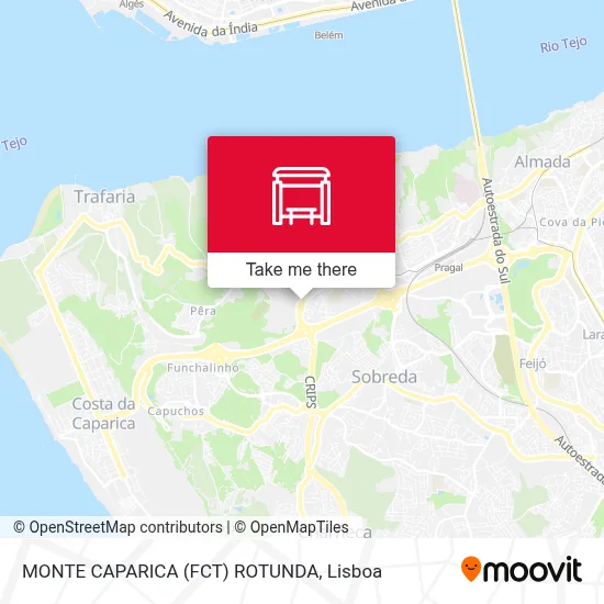 MONTE CAPARICA (FCT) ROTUNDA map