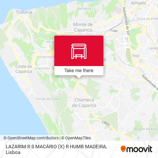 LAZARIM R S MACÁRIO (X) R HUMB MADEIRA map
