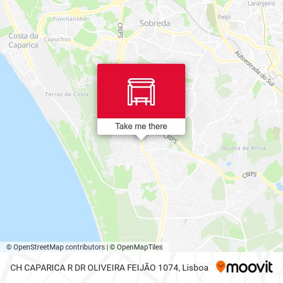 CH CAPARICA R DR OLIVEIRA FEIJÃO 1074 map