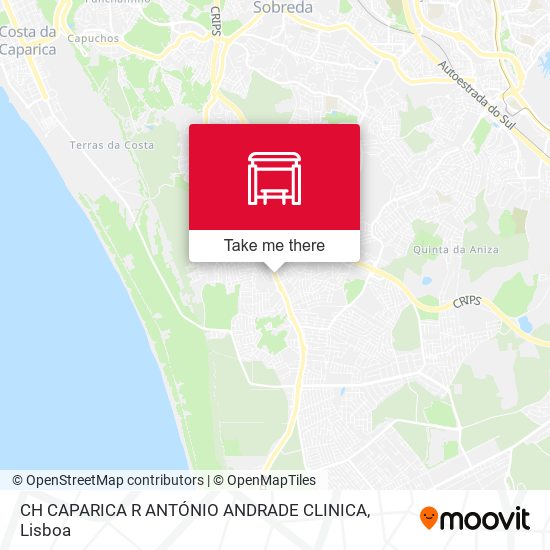 CH CAPARICA R ANTÓNIO ANDRADE CLINICA map