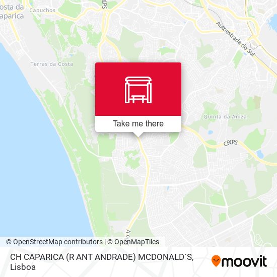CH CAPARICA (R ANT ANDRADE) MCDONALD´S map
