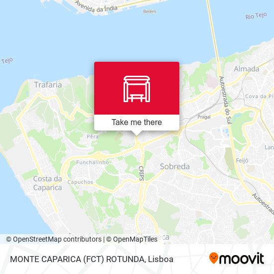 MONTE CAPARICA (FCT) ROTUNDA map