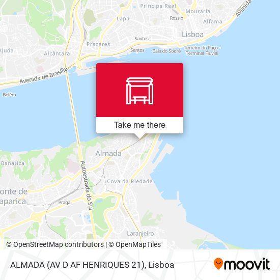 ALMADA (AV D AF HENRIQUES 21) mapa