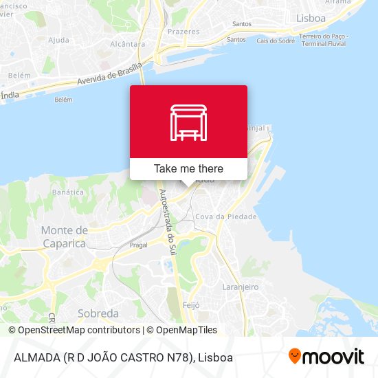 ALMADA (R D JOÃO CASTRO N78) mapa