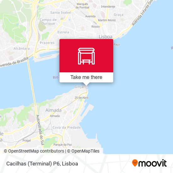 Cacilhas (Terminal) P6 mapa