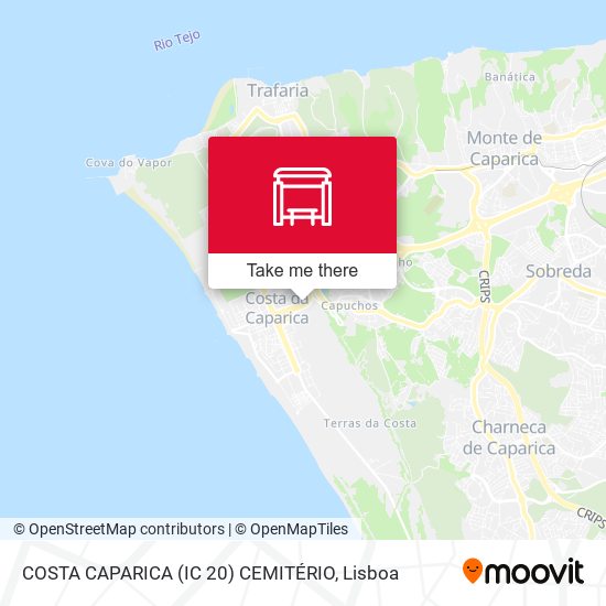 COSTA CAPARICA (IC 20) CEMITÉRIO map