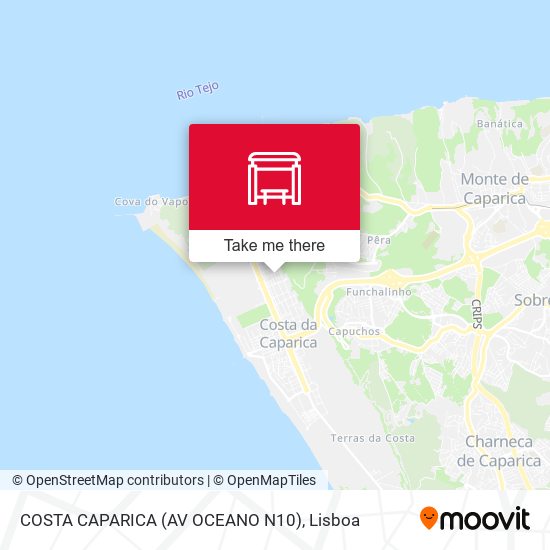 COSTA CAPARICA (AV OCEANO N10) map