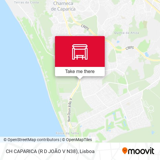 CH CAPARICA (R D JOÃO V N38) mapa