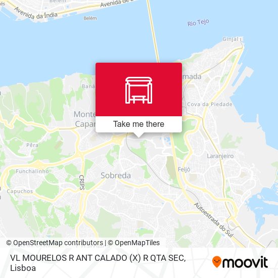 VL MOURELOS R ANT CALADO (X) R QTA SEC mapa