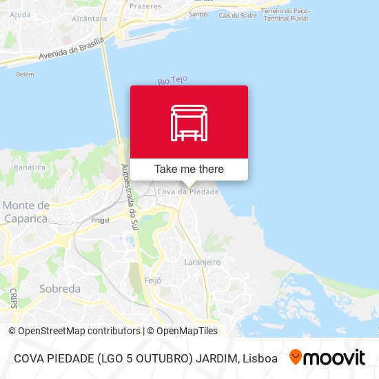 COVA PIEDADE (LGO 5 OUTUBRO) JARDIM map