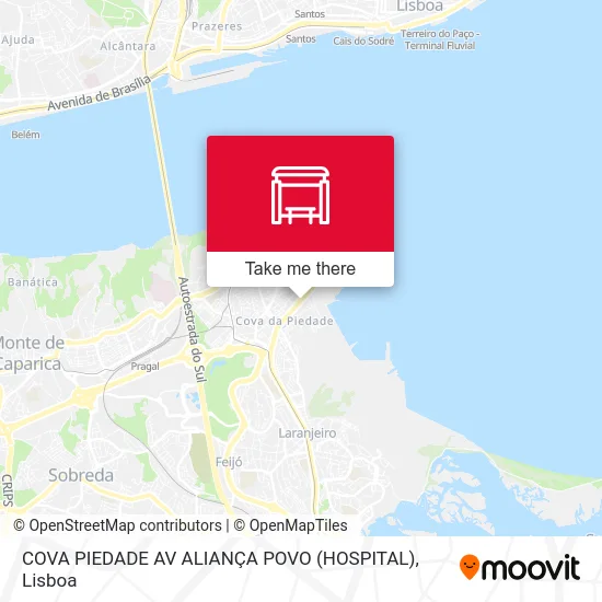 COVA PIEDADE AV ALIANÇA POVO (HOSPITAL) map