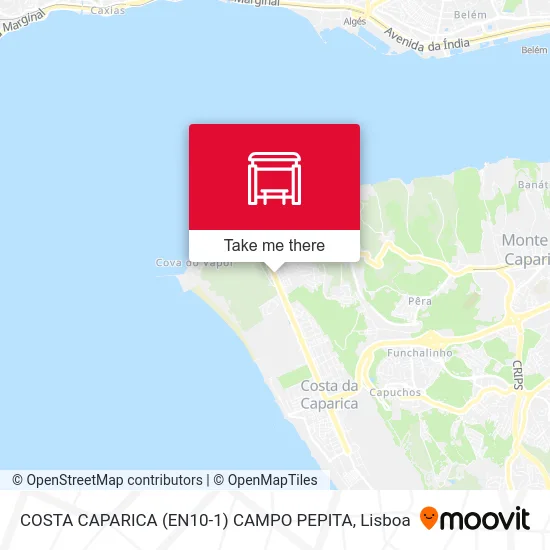 COSTA CAPARICA (EN10-1) CAMPO PEPITA map