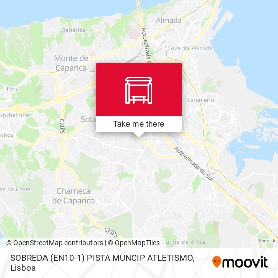 SOBREDA (EN10-1) PISTA MUNCIP ATLETISMO map