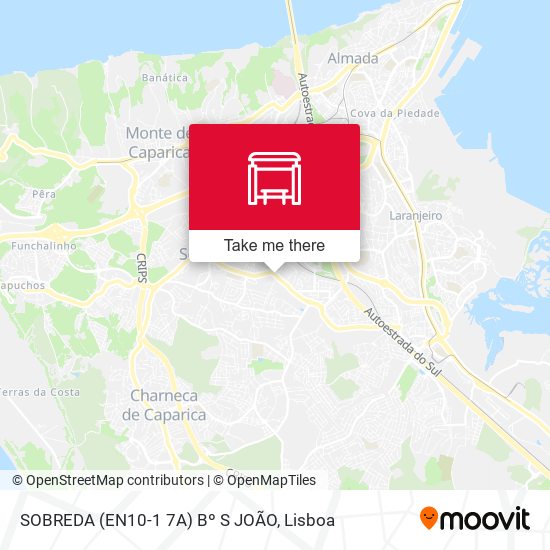 SOBREDA (EN10-1 7A) Bº S JOÃO map