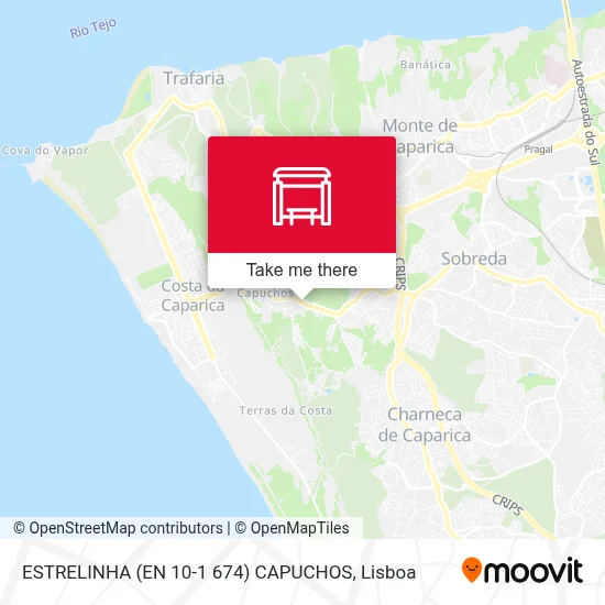 ESTRELINHA (EN 10-1 674) CAPUCHOS map