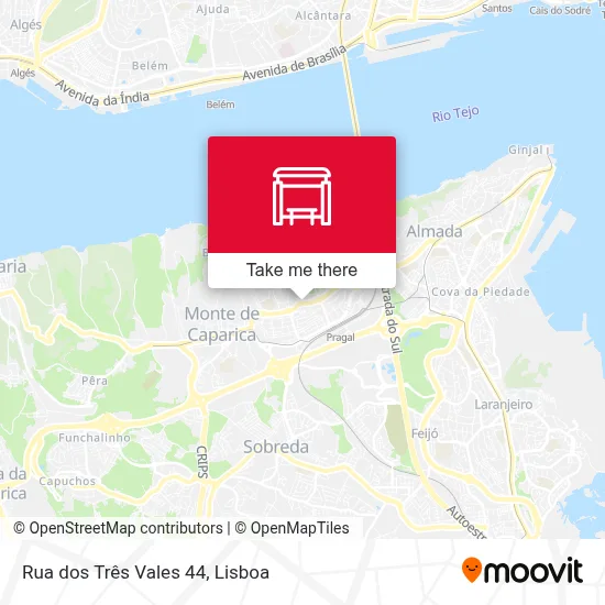 Rua dos Três Vales 44 map
