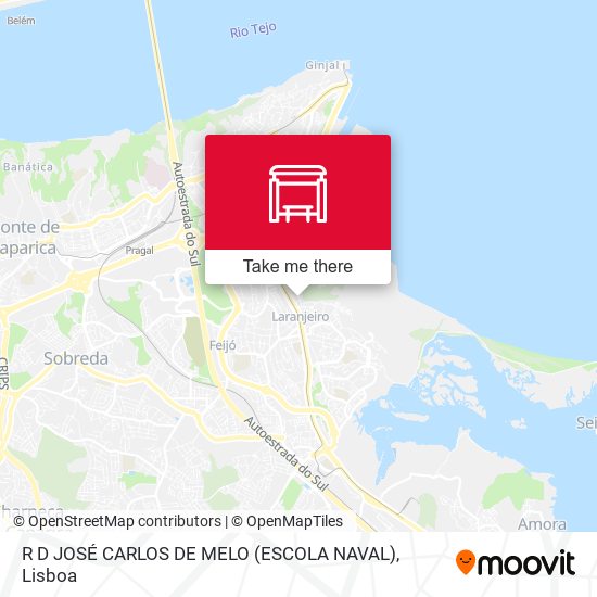 R D JOSÉ CARLOS DE MELO (ESCOLA NAVAL) mapa