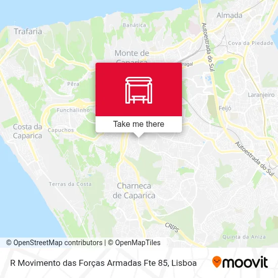 R Movimento das Forças Armadas Fte 85 map
