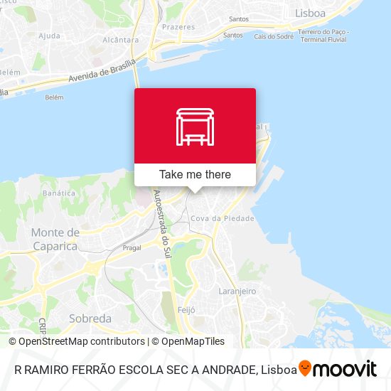 R RAMIRO FERRÃO ESCOLA SEC A ANDRADE mapa