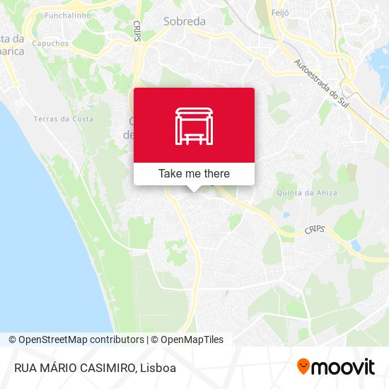 RUA MÁRIO CASIMIRO mapa