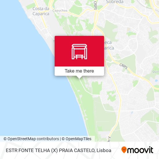 ESTR FONTE TELHA (X) PRAIA CASTELO map
