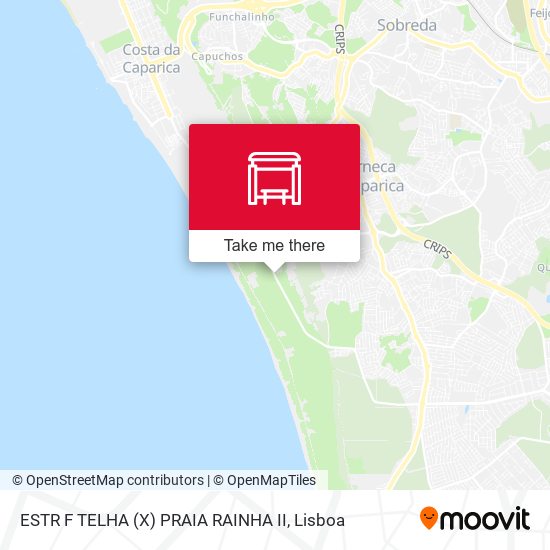 ESTR F TELHA (X) PRAIA RAINHA II mapa
