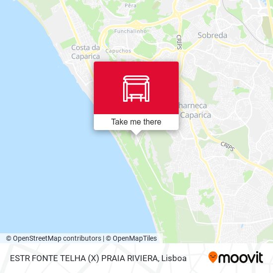 ESTR FONTE TELHA (X) PRAIA RIVIERA map