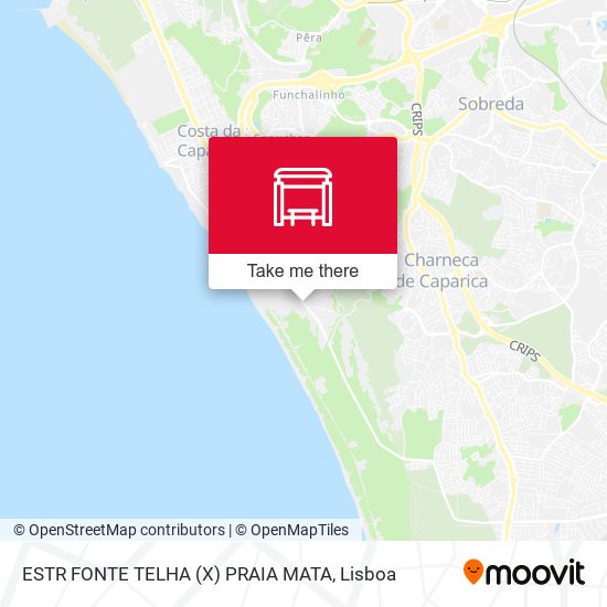 ESTR FONTE TELHA (X) PRAIA MATA map