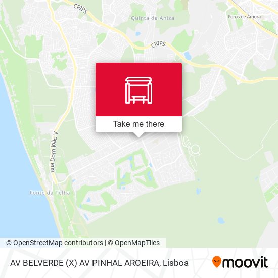 AV BELVERDE (X) AV PINHAL AROEIRA map